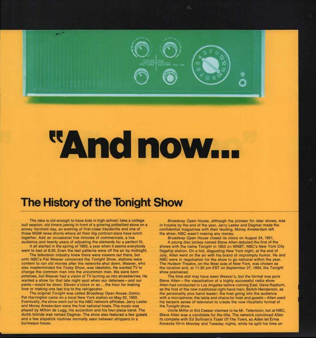 Various Artists - Here's Johnny.....Magic Moments From The Tonight Show - Lp
