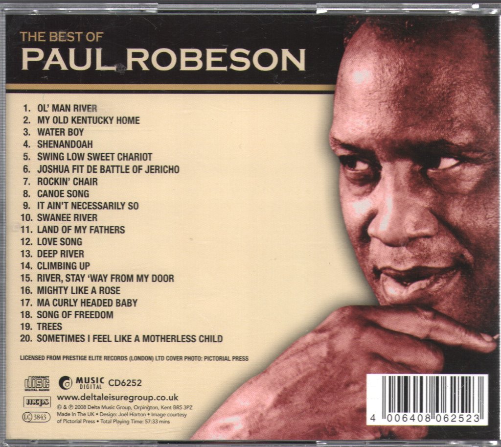 Paul Robeson - Best Of - 20 Great Tracks - Cd