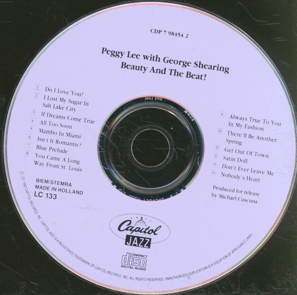 Peggy Lee And George Shearing - Beauty And The Beat! - Cd