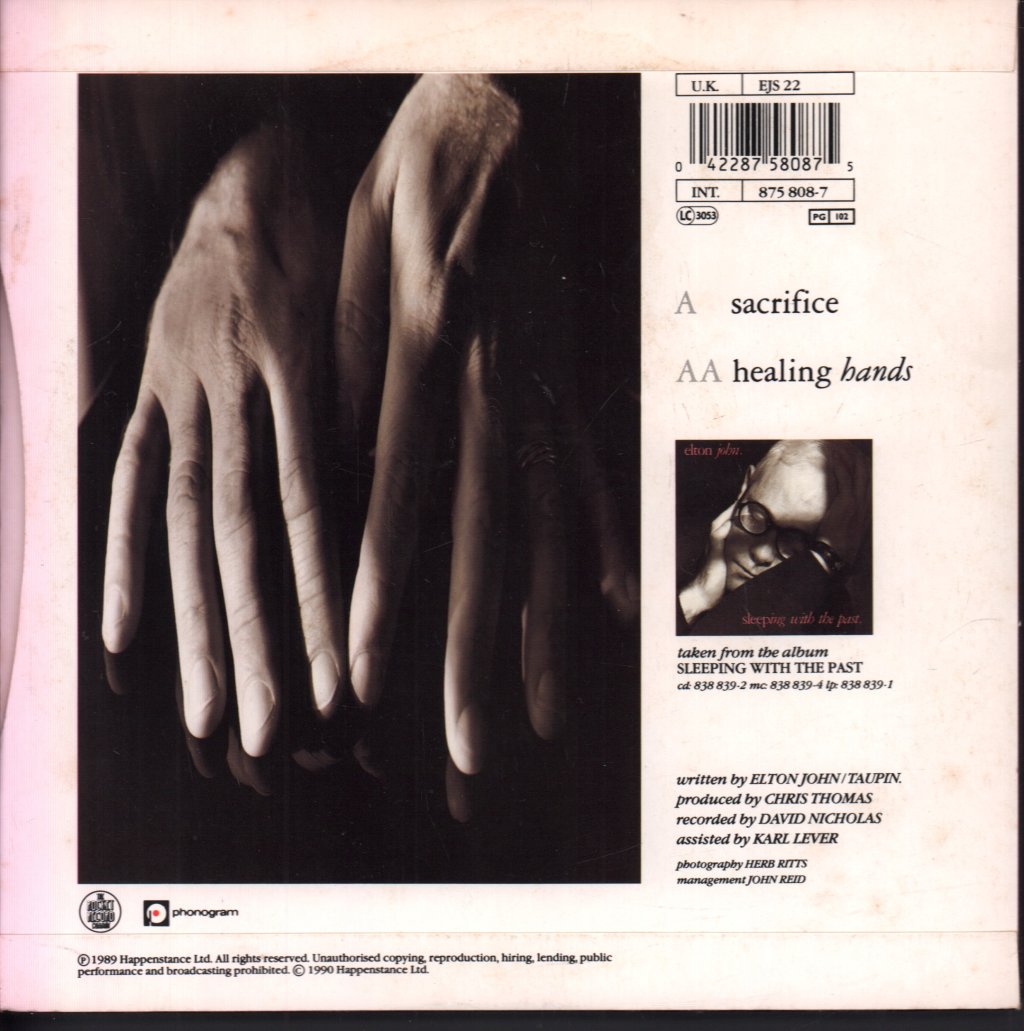Elton John - Sacrifice / Healing Hands - 7 Inch