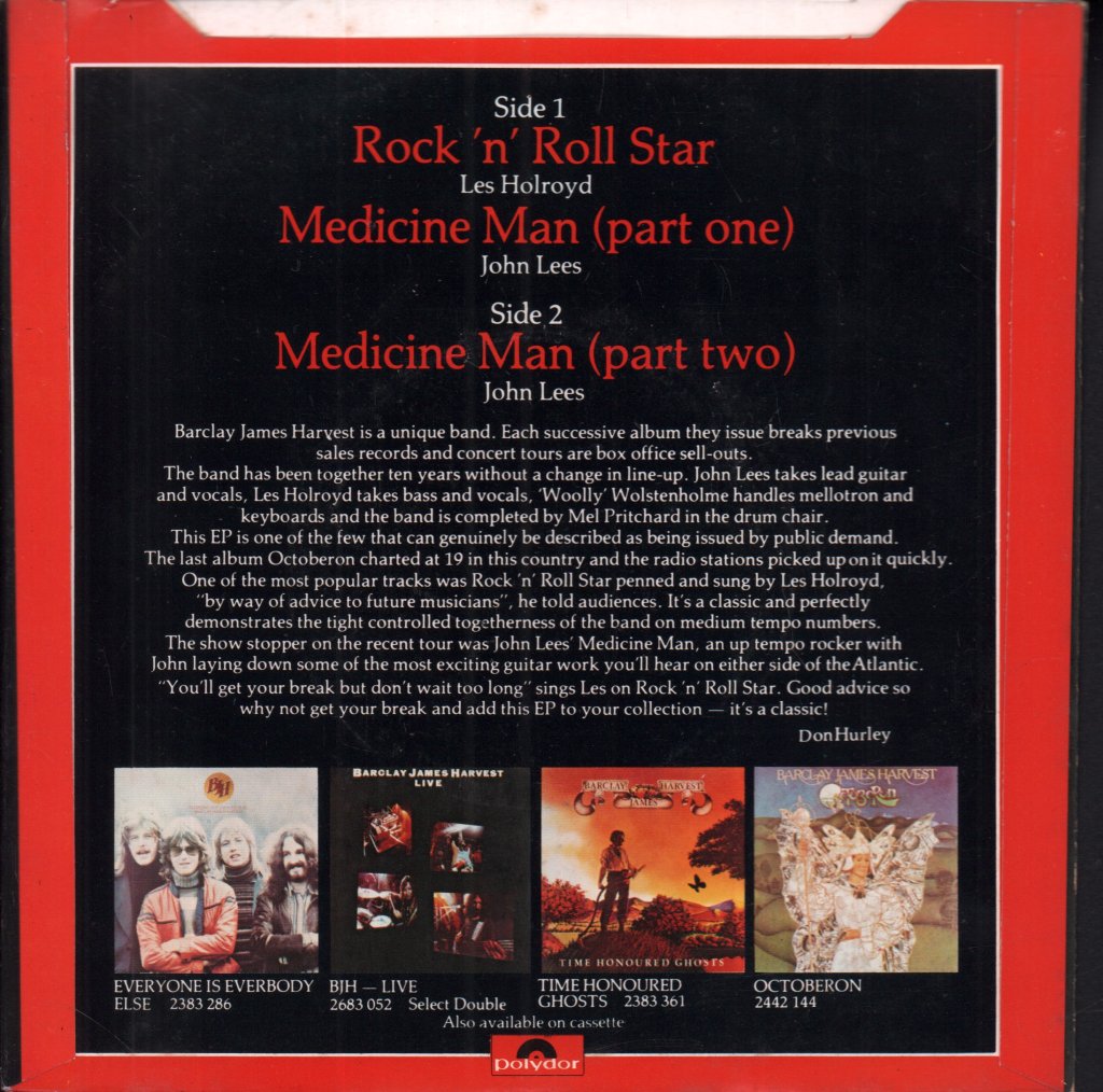 Barclay James Harvest - Live Ep - 7 Inch