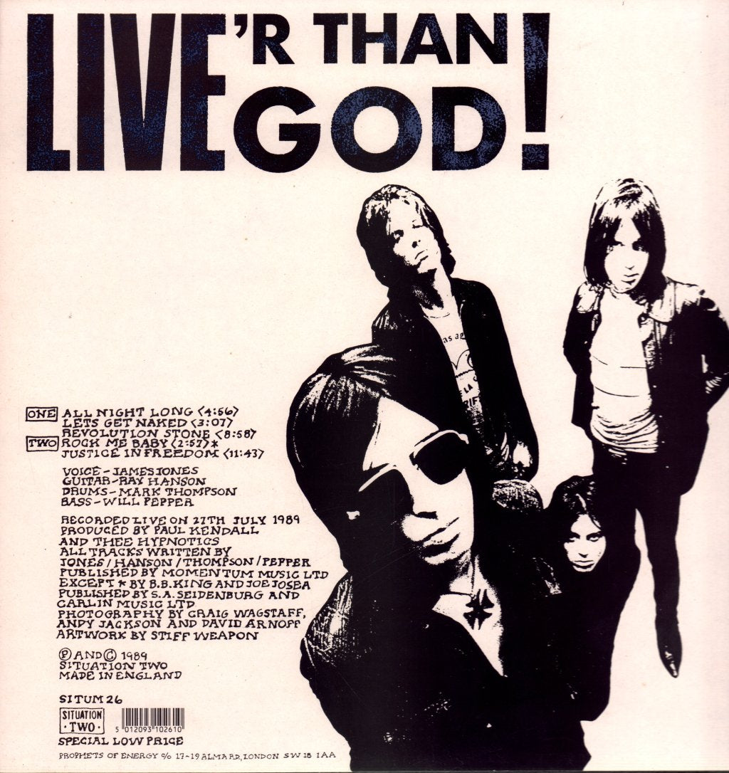 Thee Hypnotics - Live'r Than God - Lp