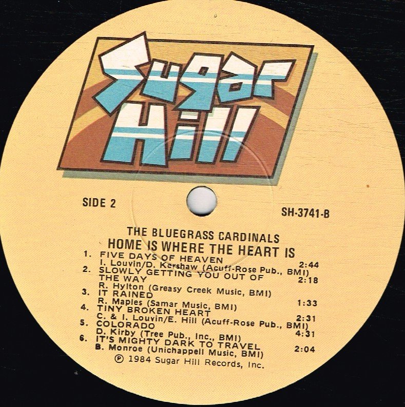 Bluegrass Cardinals - Home Is Where The Heart Is - Lp