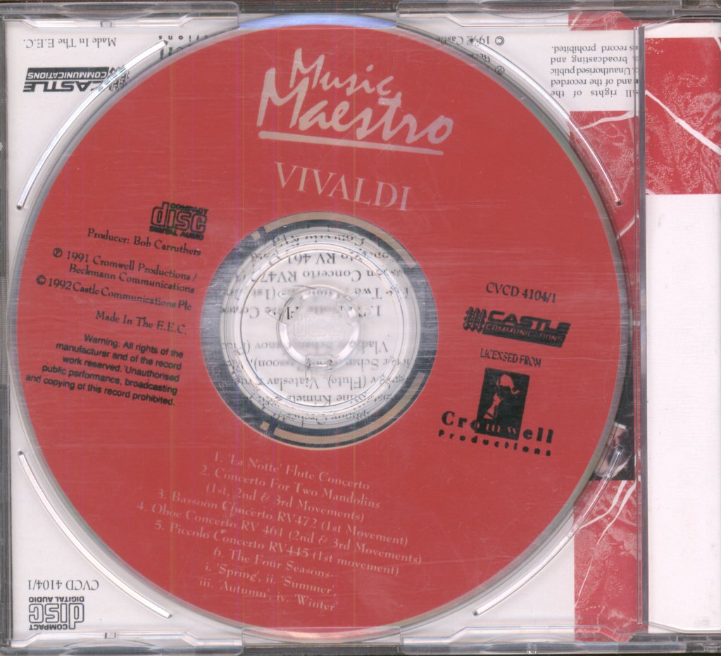 Antonio Vivaldi - Complete Lives And Music Of The Great Composers Vivaldi - Cd
