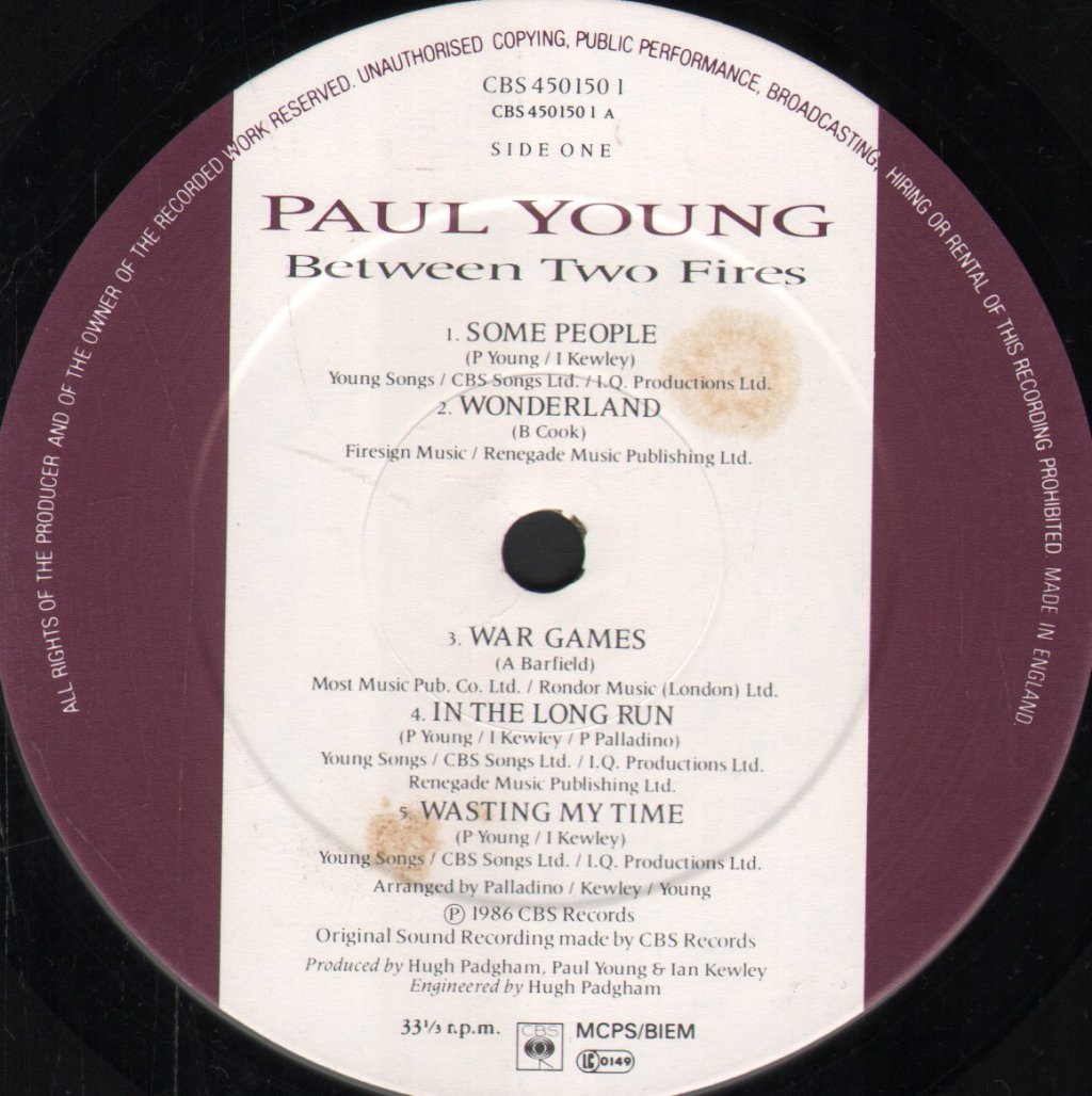 Paul Young - Between Two Fires - Lp