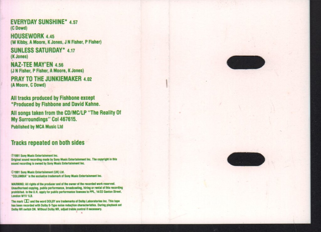 Fishbone - all kinds of music sampler - Cassette