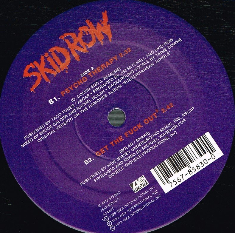 Skid Row - Youth Gone Wild - 12 Inch