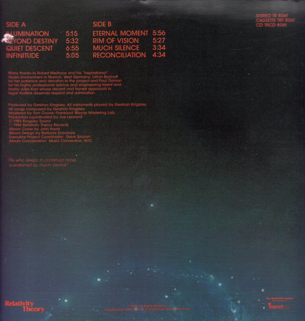 Gershon Kingsley - Much Silence - Lp
