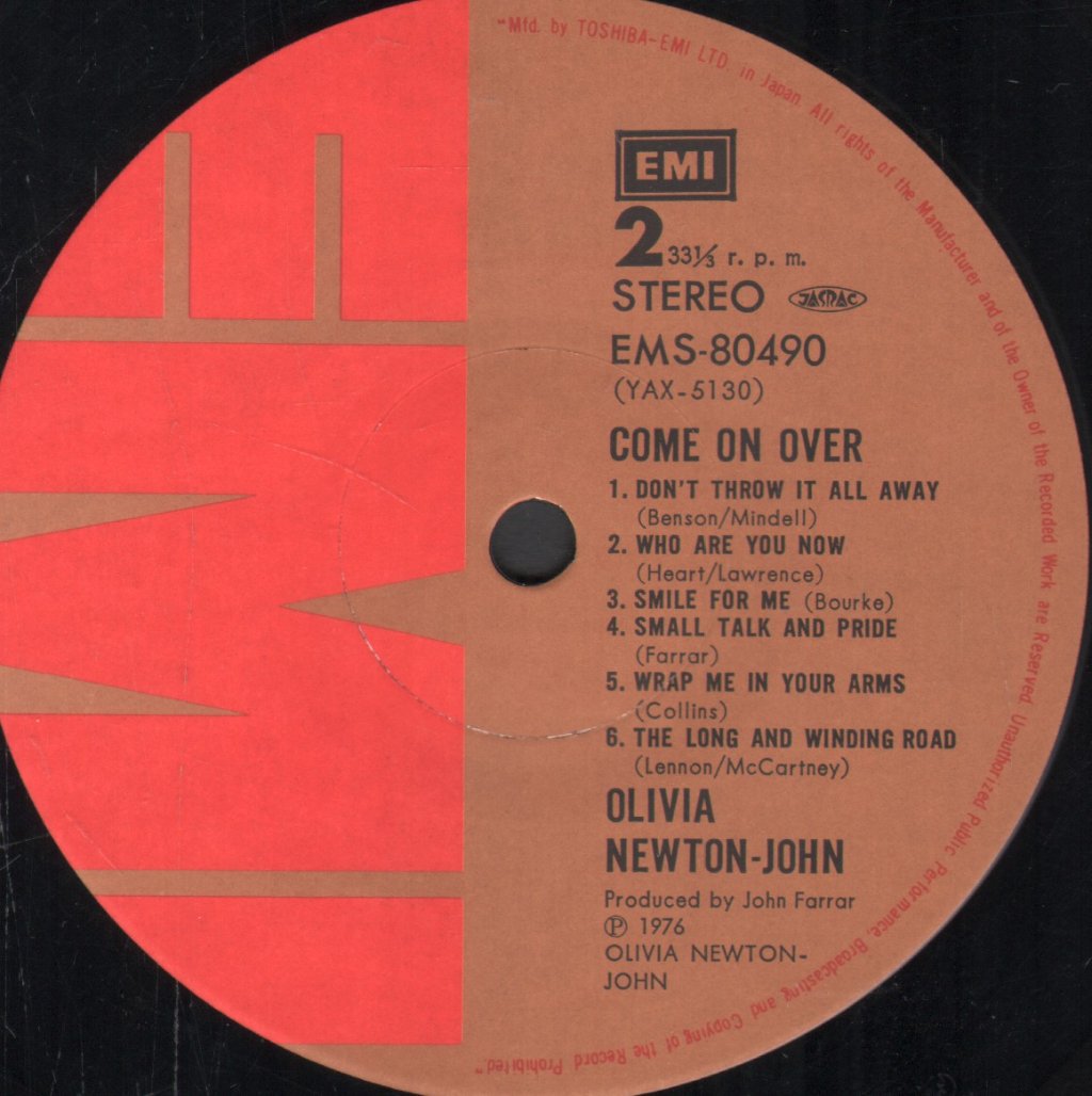 Olivia Newton John - Come On Over - Lp