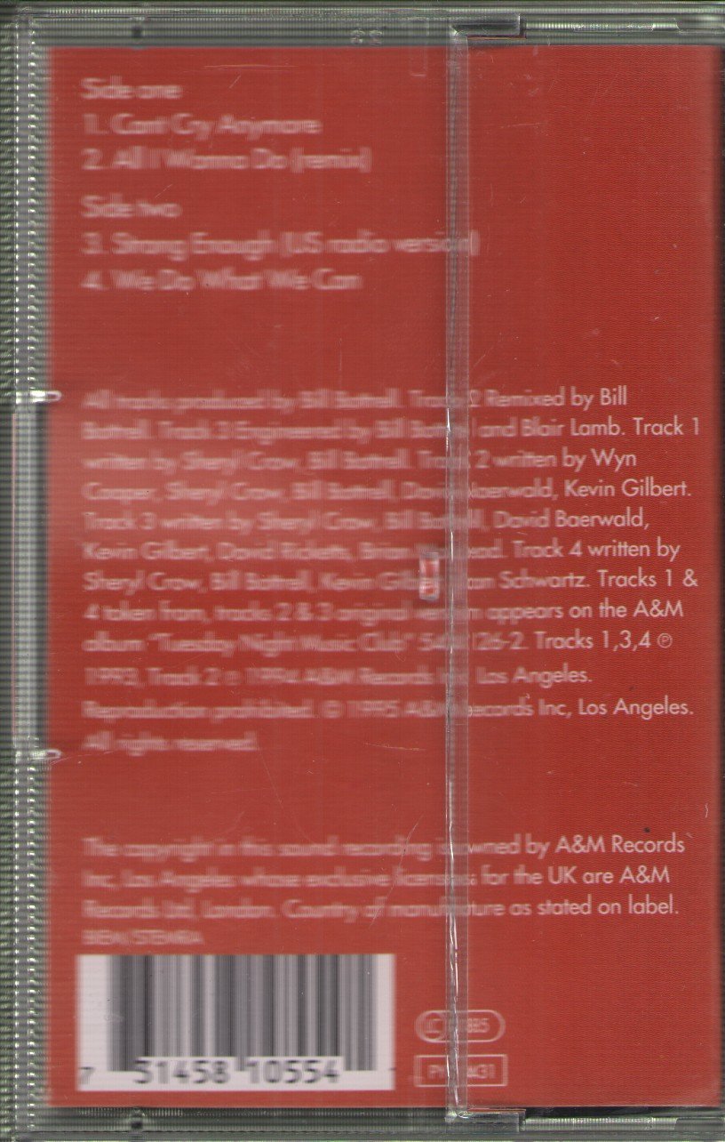 Sheryl Crow - Can't Cry Anymore - Cassette