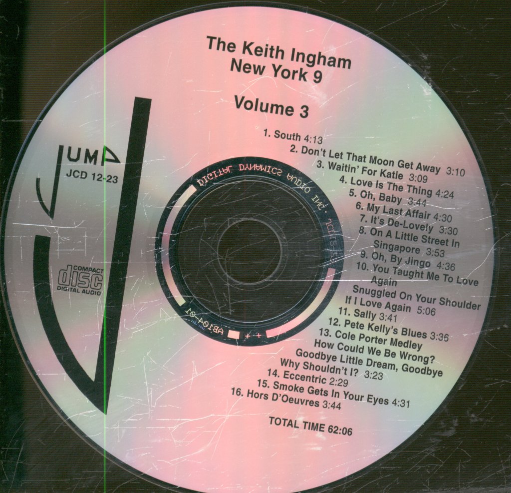 Keith Ingham New York 9 - Volume 3 - Cd