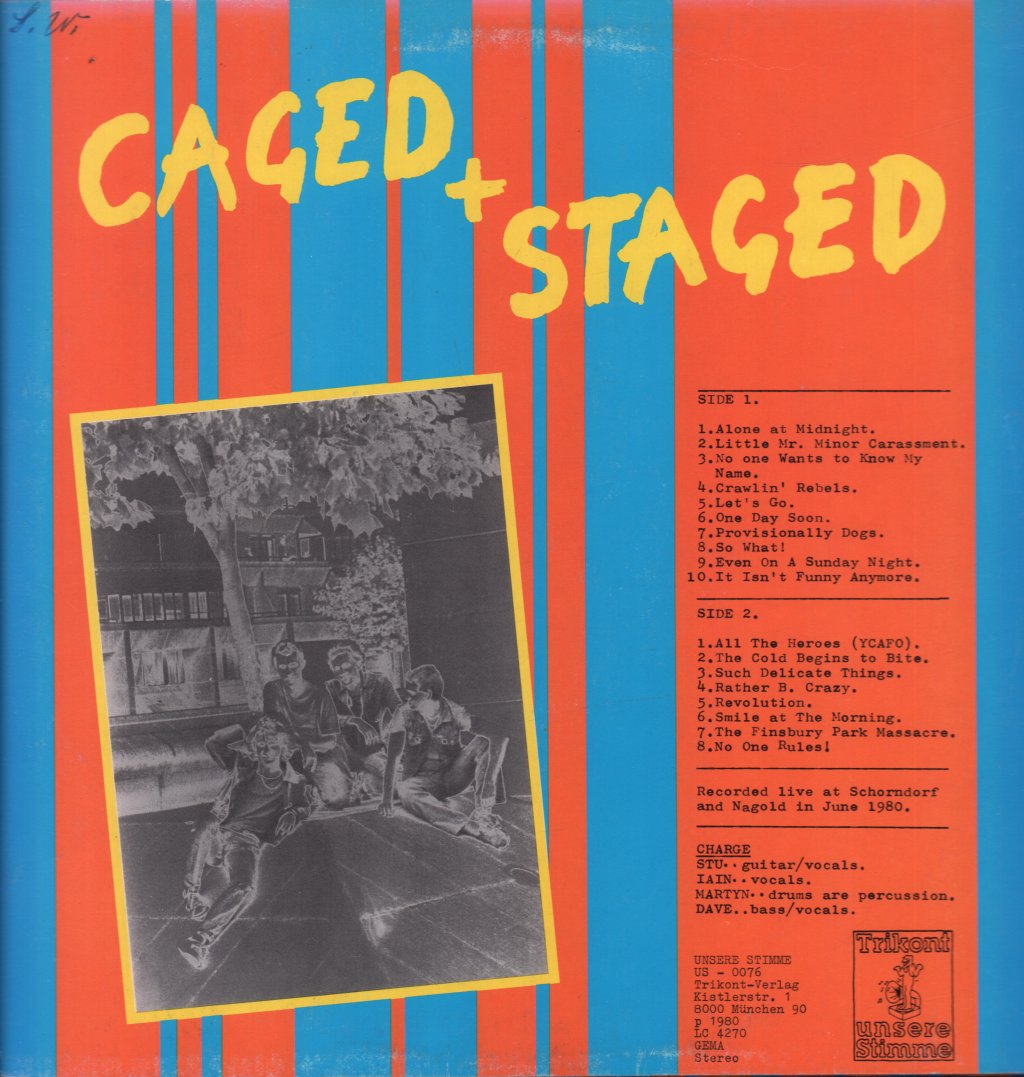 Charge (Punk Group) - Caged And Staged - Lp