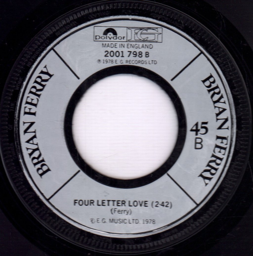 Bryan Ferry - Sign Of The Times - 7 Inch