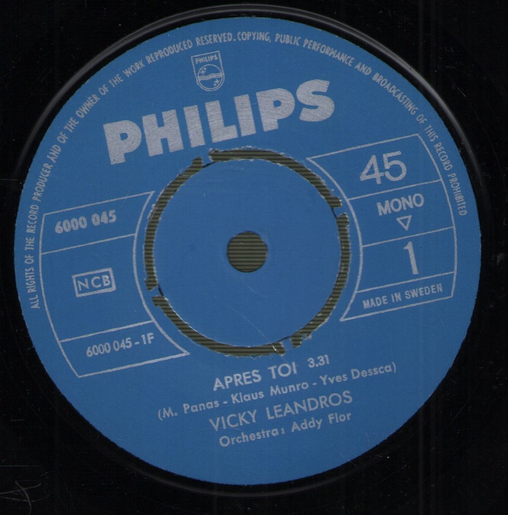 Vicky Leandros - Apres Toi - 7 Inch