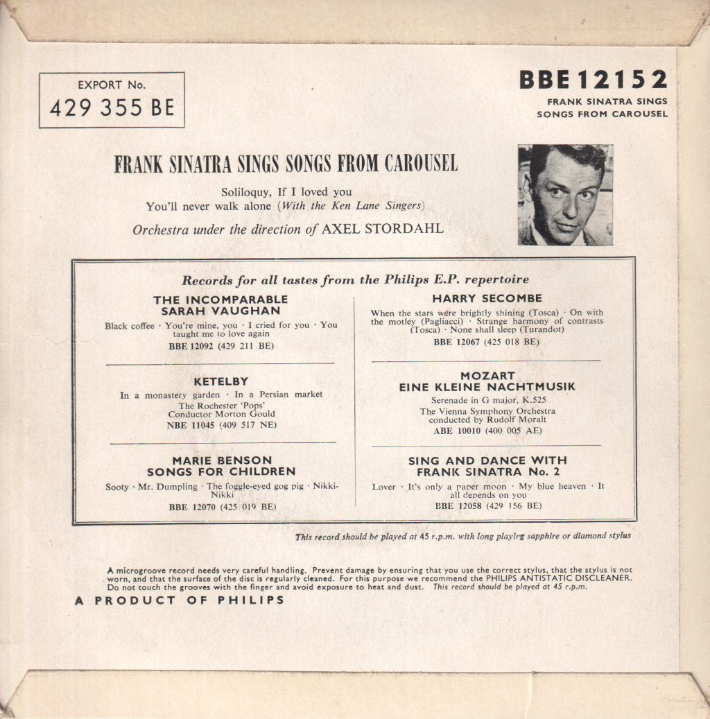 Frank Sinatra - Sings Songs From Carousel - 7 Inch