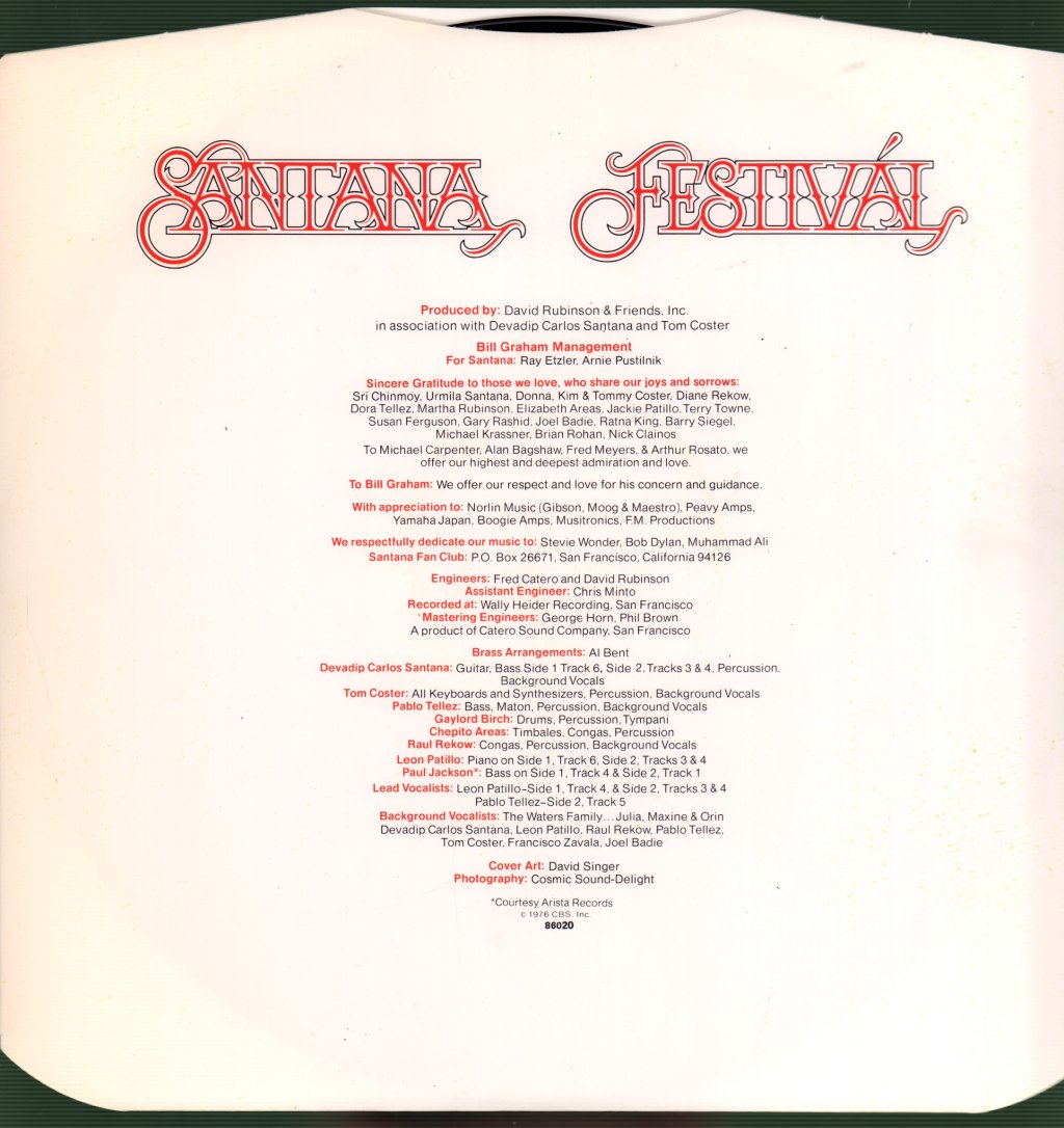 Santana - Festival - Lp
