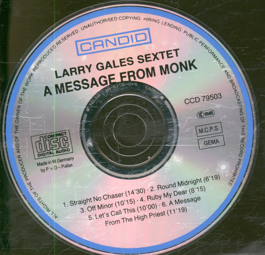 Larry Gales - A Message From Monk - Cd