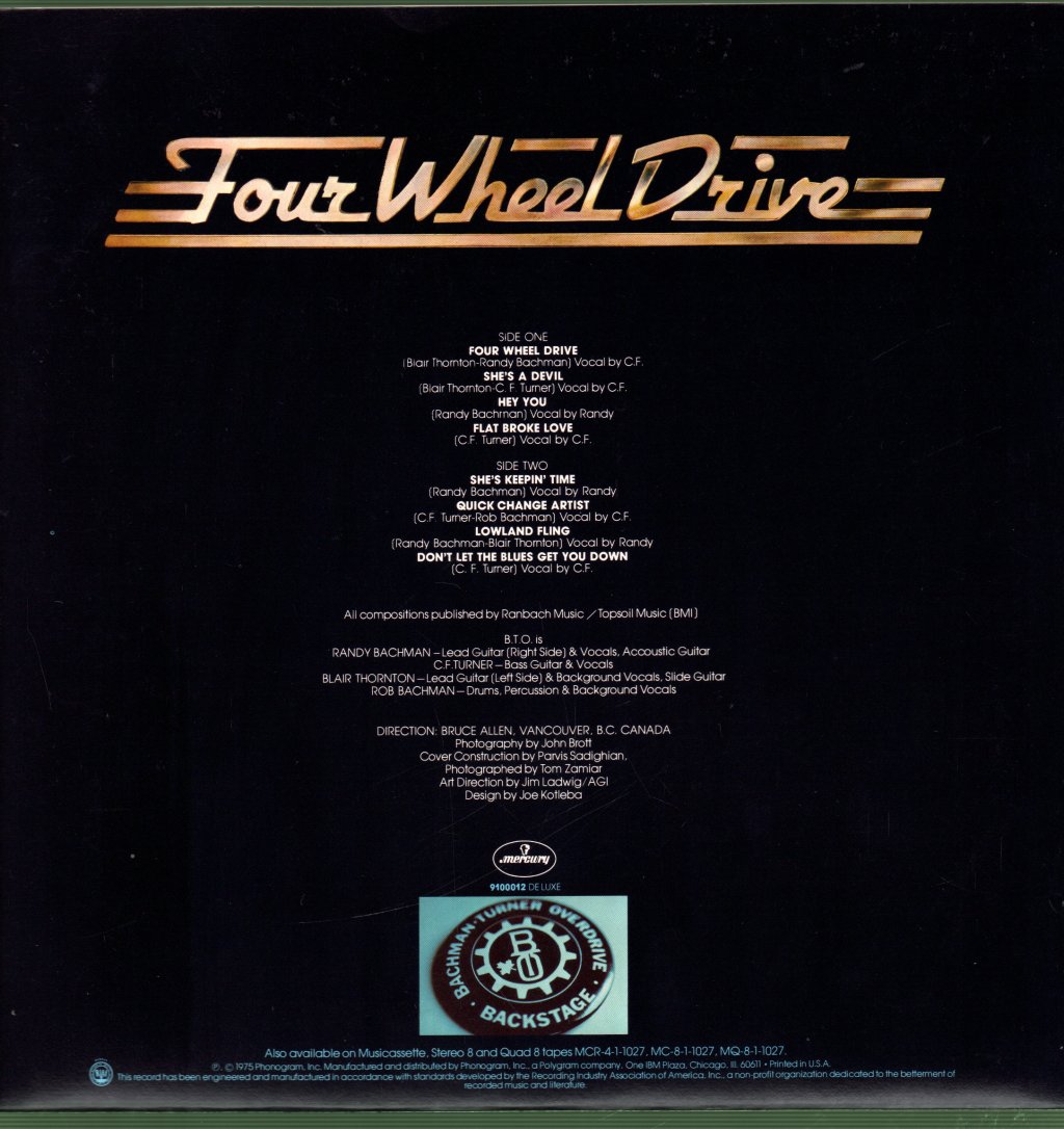Bachman-Turner Overdrive - Four Wheel Drive - Lp