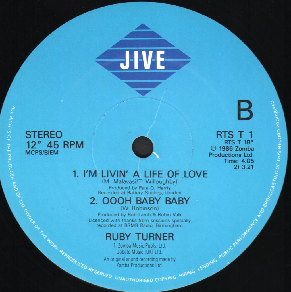 Ruby Turner - I'd Rather Go Blind - 12 Inch