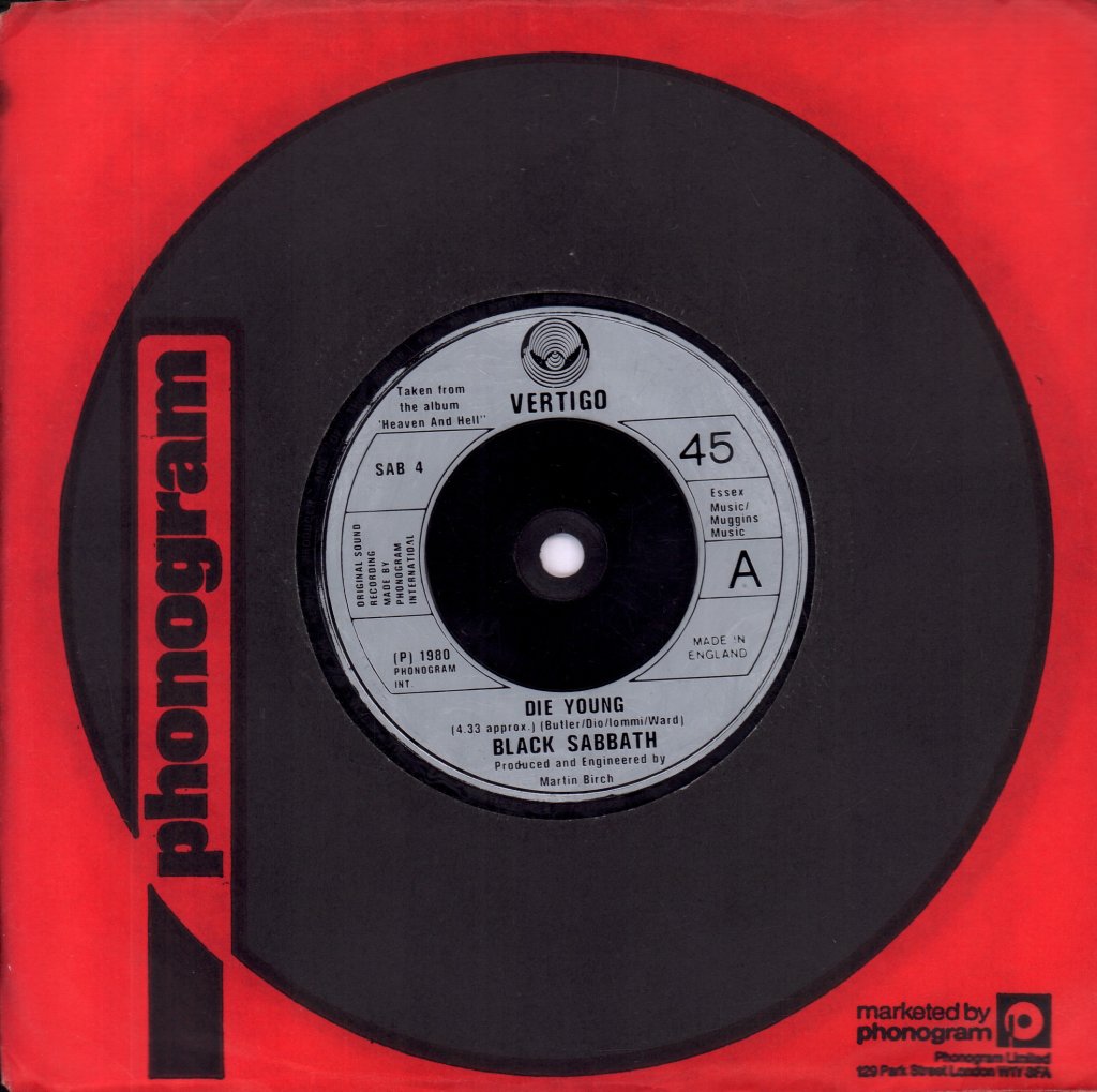 Black Sabbath - Die Young - 7 Inch
