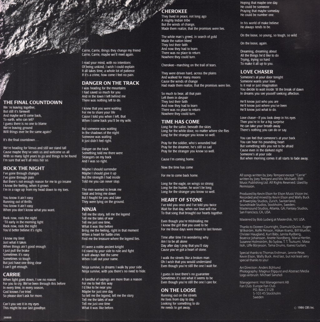 Europe - Final Countdown - Lp