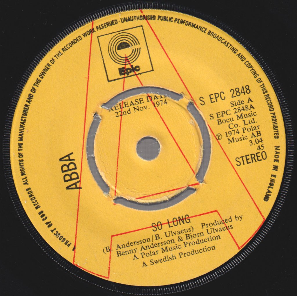 ABBA - So Long - 7 Inch