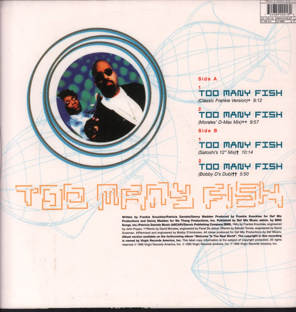 Frankie Knuckles Featuring Adeva - Too Many Fish - 12 Inch