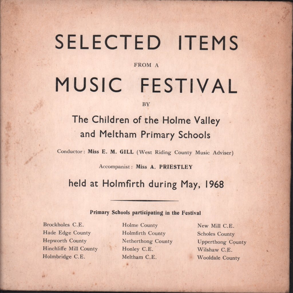 Children Of The Holme Valley And Meltham Primary School - Selected Items From A Music Festival - 7 Inch