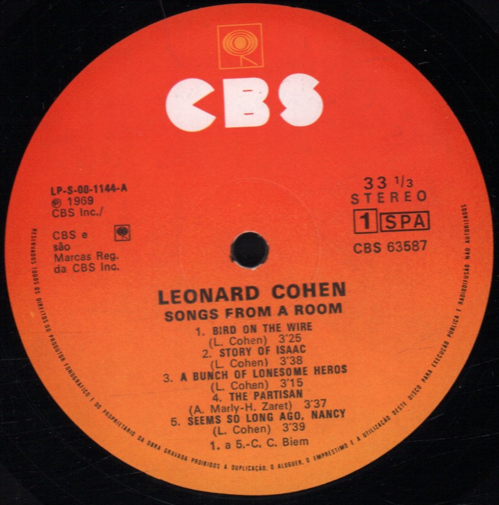 Leonard Cohen - Songs From A Room - Lp