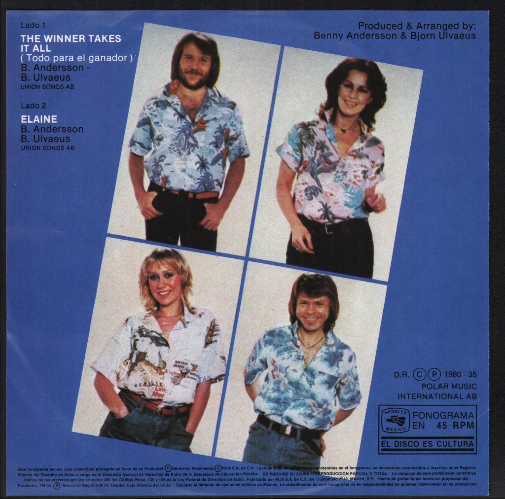 ABBA - Winner Takes It All / Elaine - 7 Inch