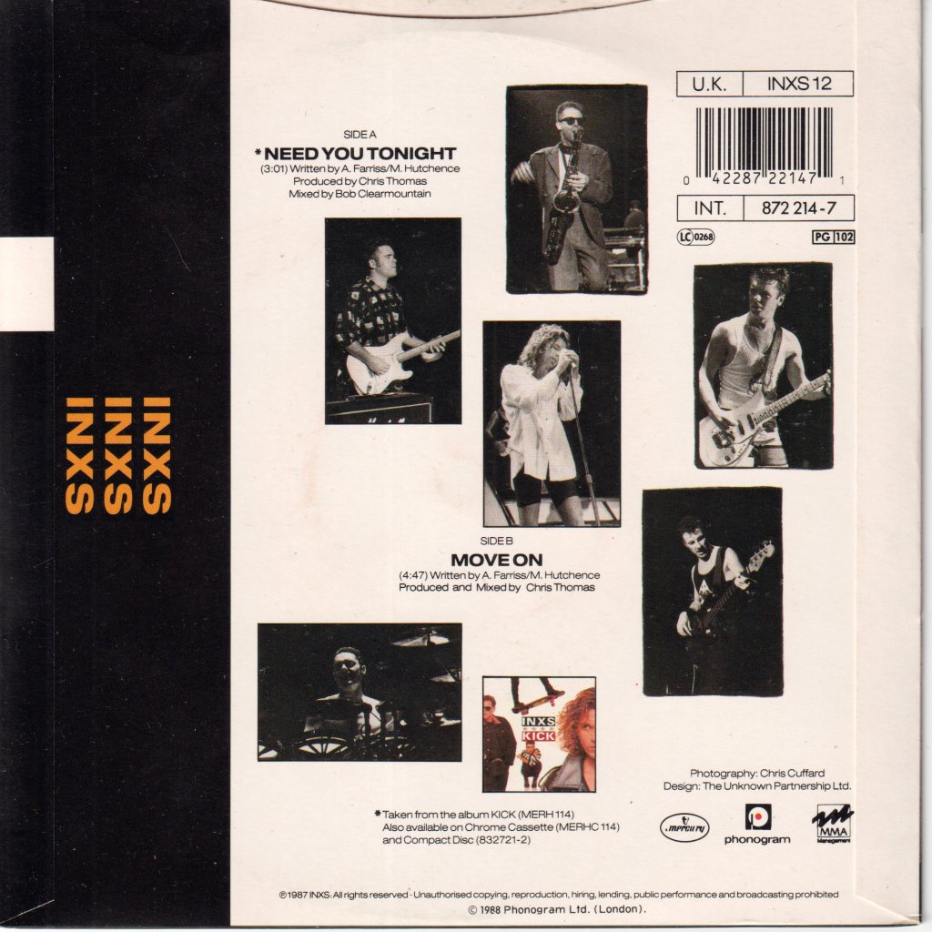 INXS - Need You Tonight - 7 Inch