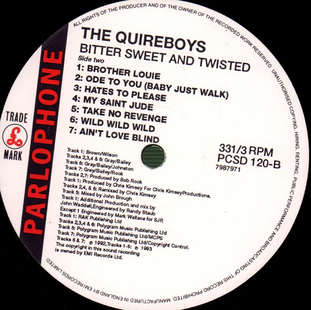 Quireboys - Bitter Sweet And Twisted - Lp