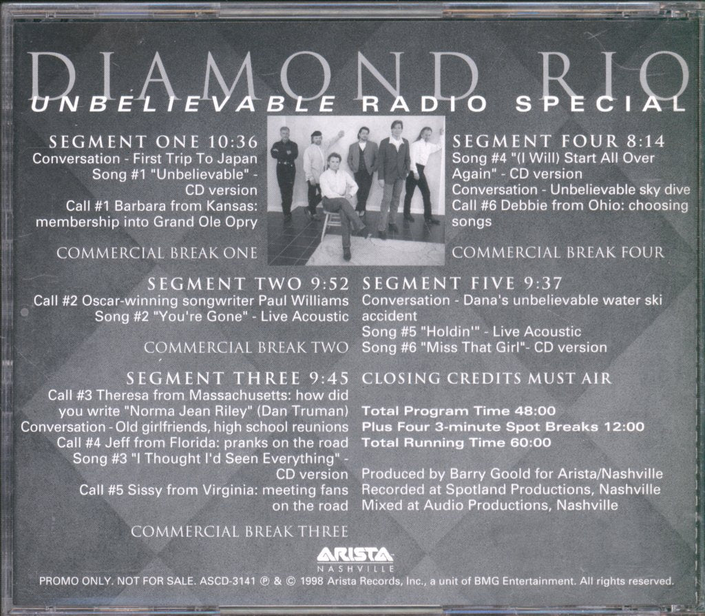 Diamond Rio Country Cd Diamond Rio - Unbelievable Radio Special - Cd – Vinyl Tap