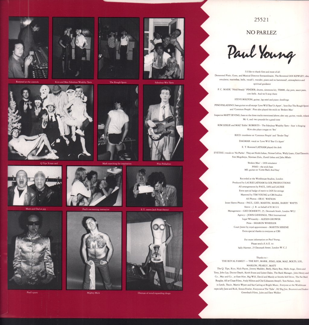 Paul Young - No Parlez - Lp
