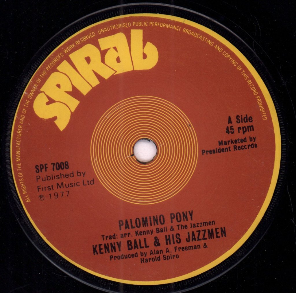 Kenny Ball And His Jazz Men - Palomino Pony - 7 Inch