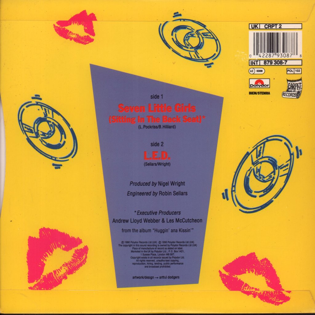 Bombalurina Featuring Timmy Mallett - Seven Little Girls Sitting In The Back Street - 7 Inch