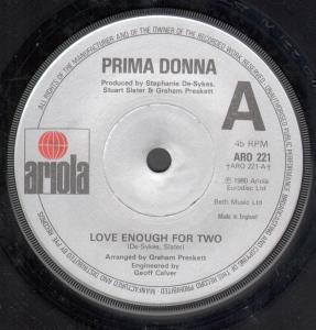 Prima Donna - Love Enough For Two - 7 Inch