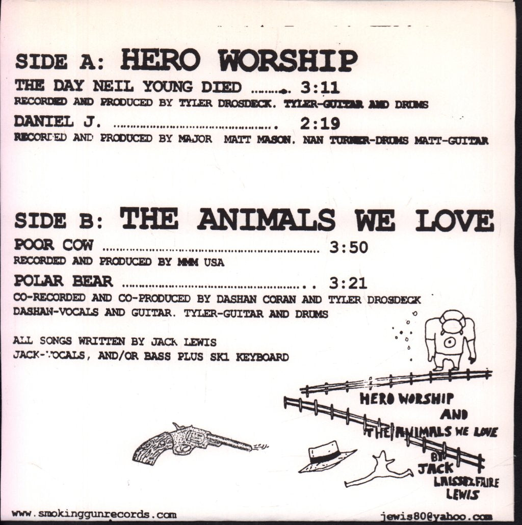 Jack Laissezfaire Lewis - Hero Worship And The Animals We Love - 7 Inch