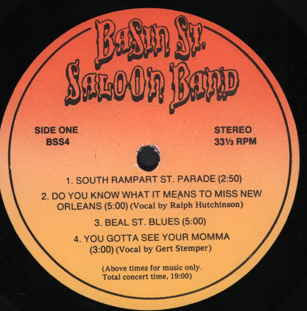 Basin Street Saloon Band - In Concert (Southeastern Wisconsin Jazz Jubilee) - Lp