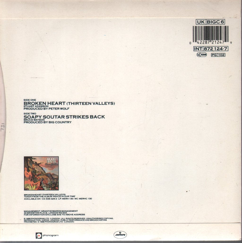 Big Country - Broken Heart - 7 Inch