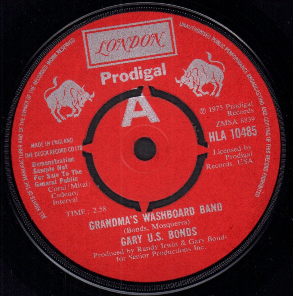 Gary Us Bonds - Grandma's Washboard Band - 7 Inch