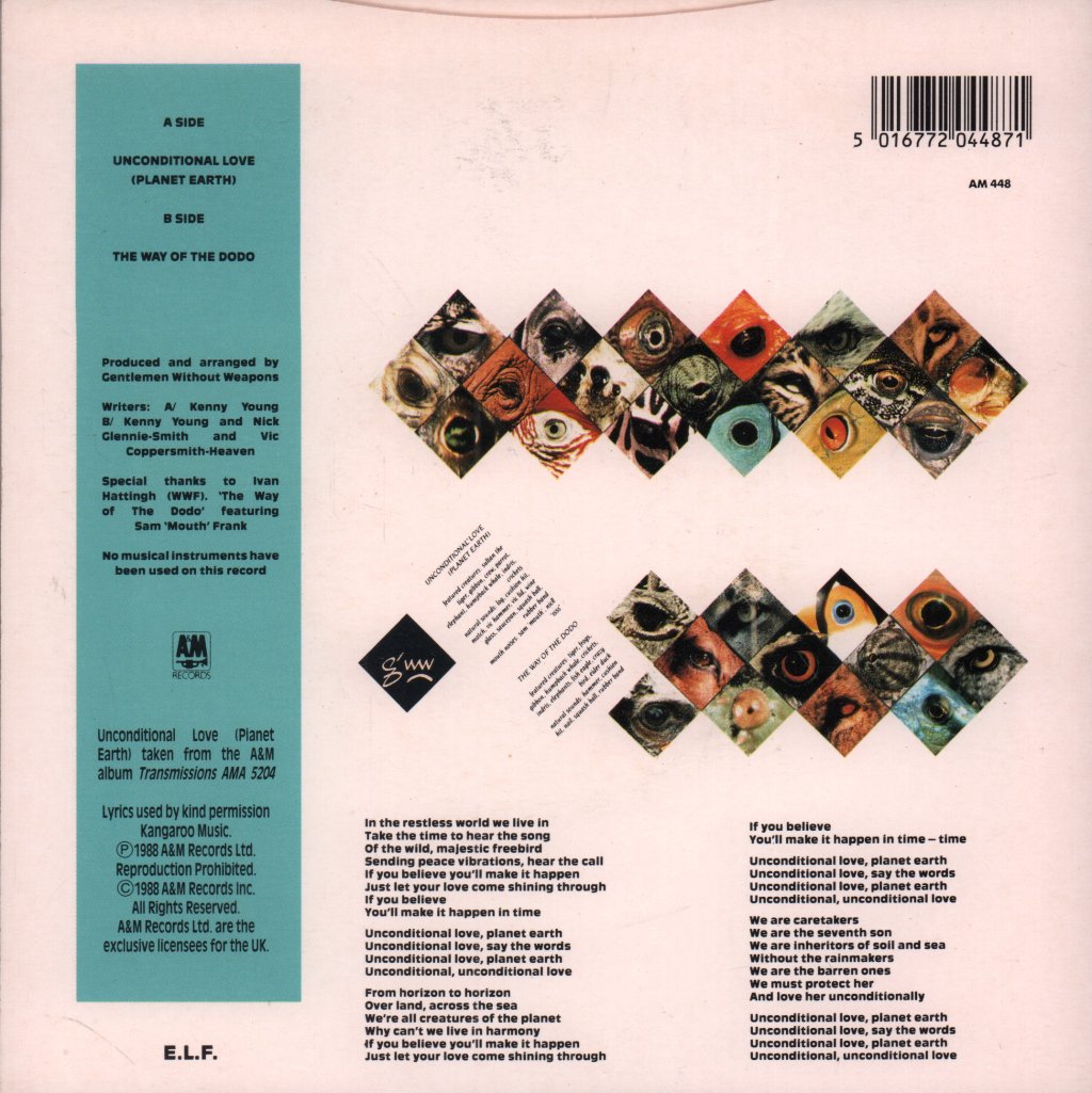 Gentlemen Without Weapons - Unconditional Love - 7 Inch