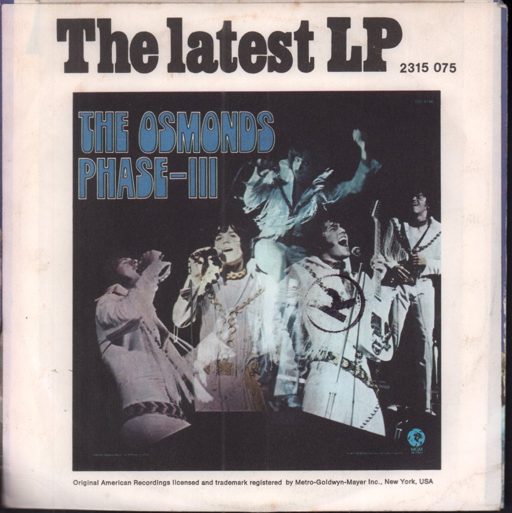 Osmonds - Down By The Lazy River - 7 Inch