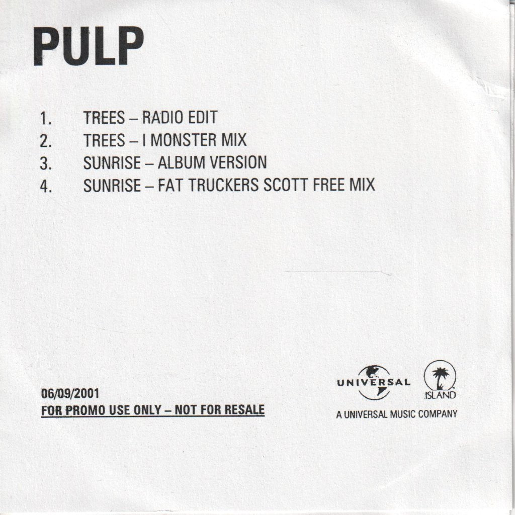 Pulp - Trees - Cdr