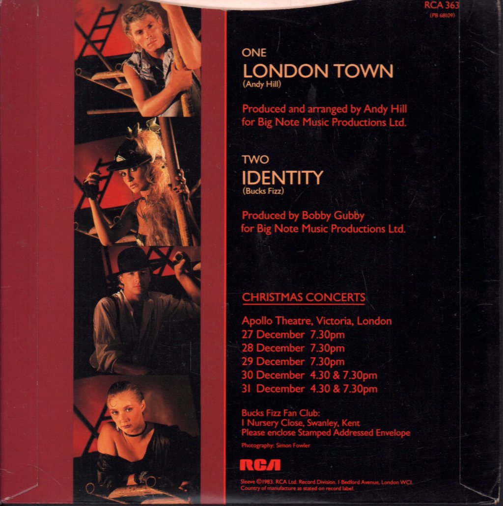 Bucks Fizz - London Town - 7 Inch
