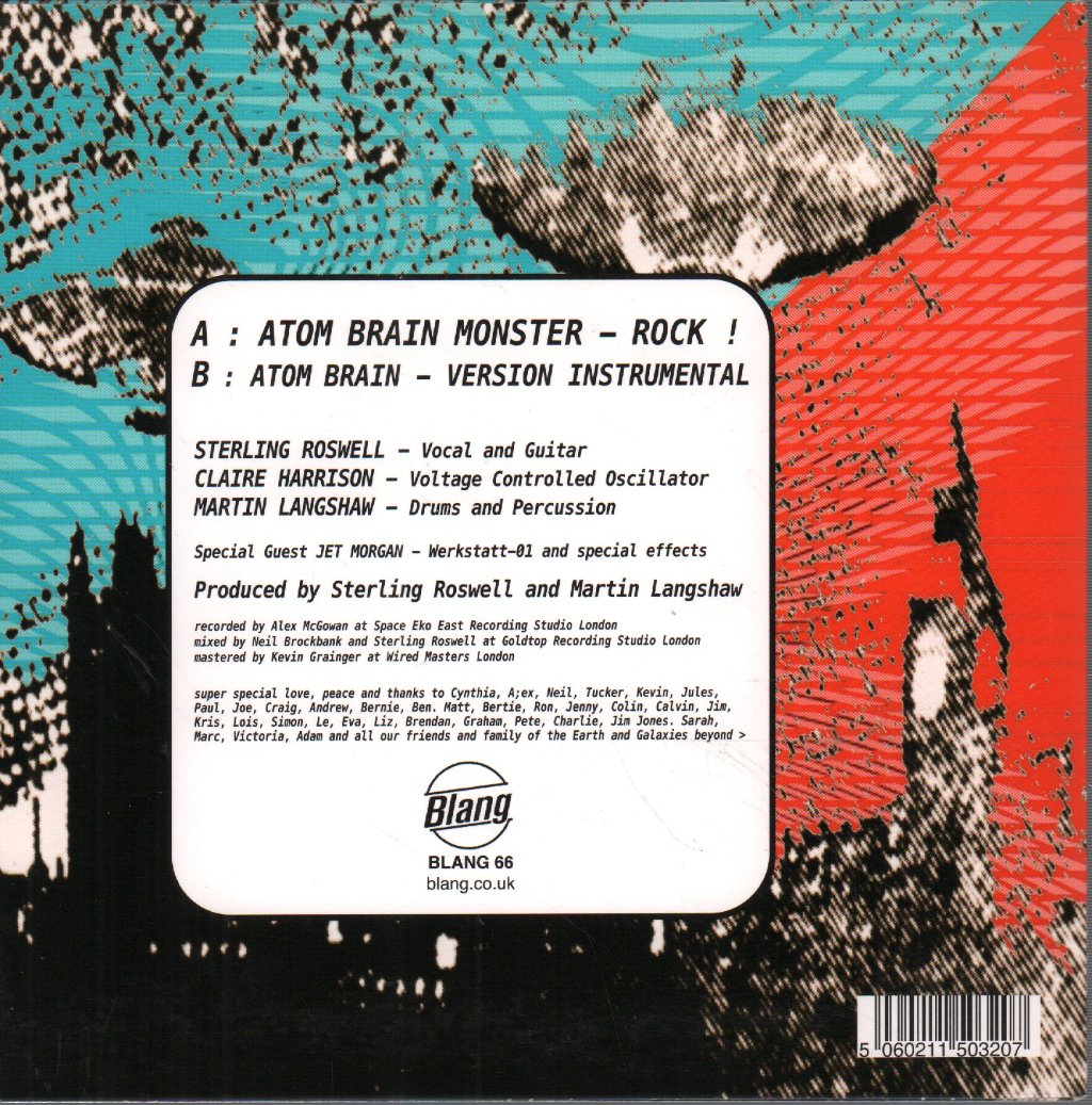 Sterling Roswell - Atom Brain Monster-Rock! - 7 Inch