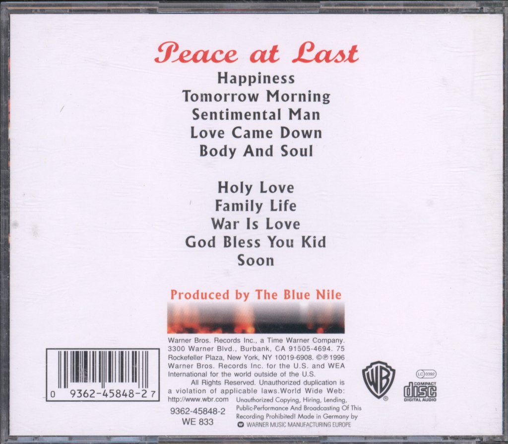Blue Nile - Peace At Last - Cd