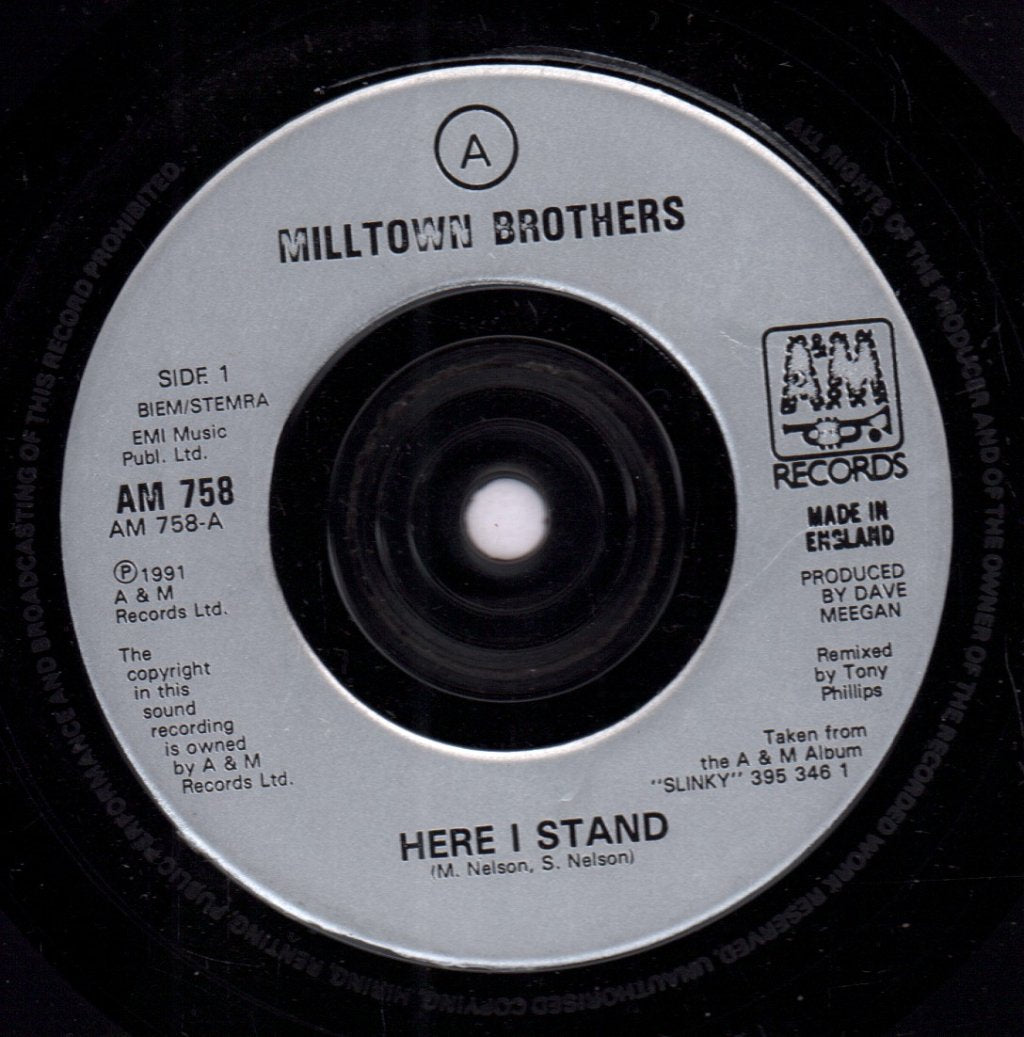 Milltown Brothers - Here I Stand - 7 Inch