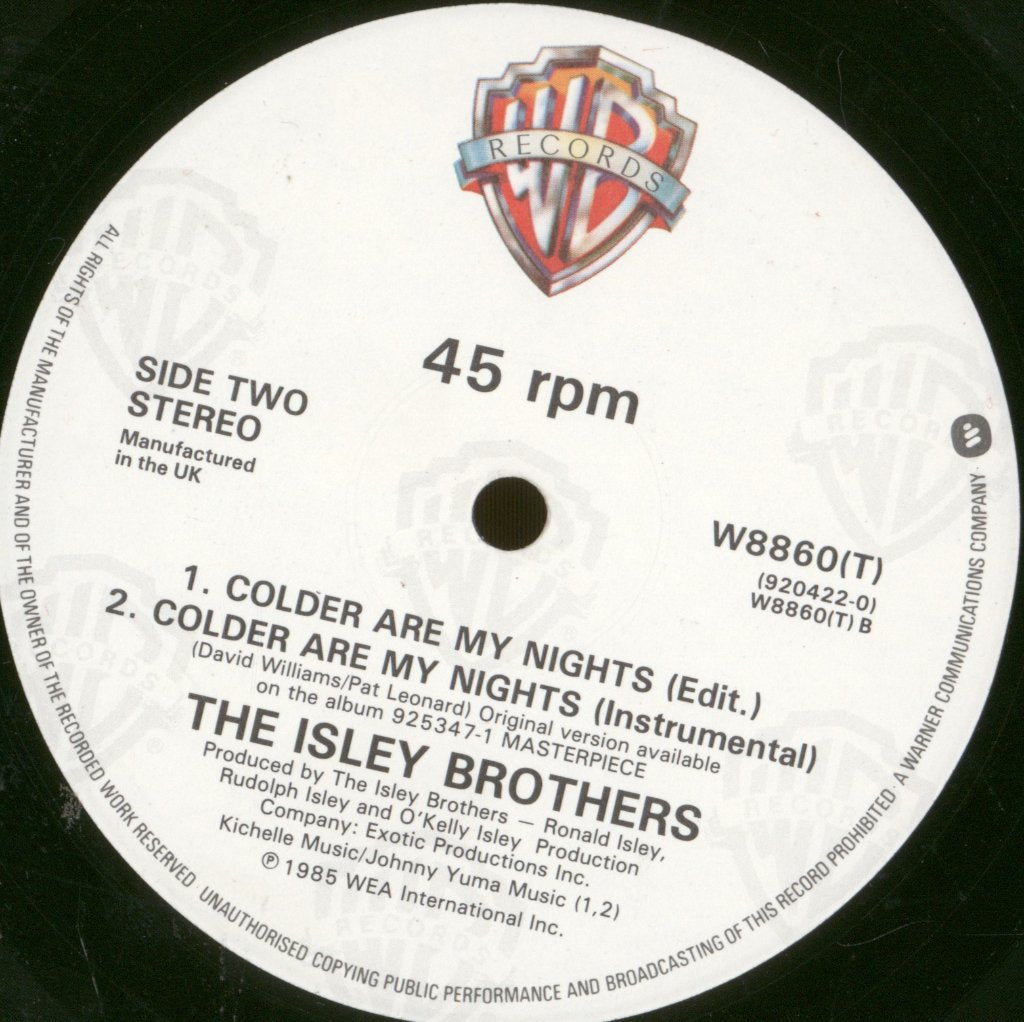 Isley Brothers - Colder Are My Nights - 12 Inch