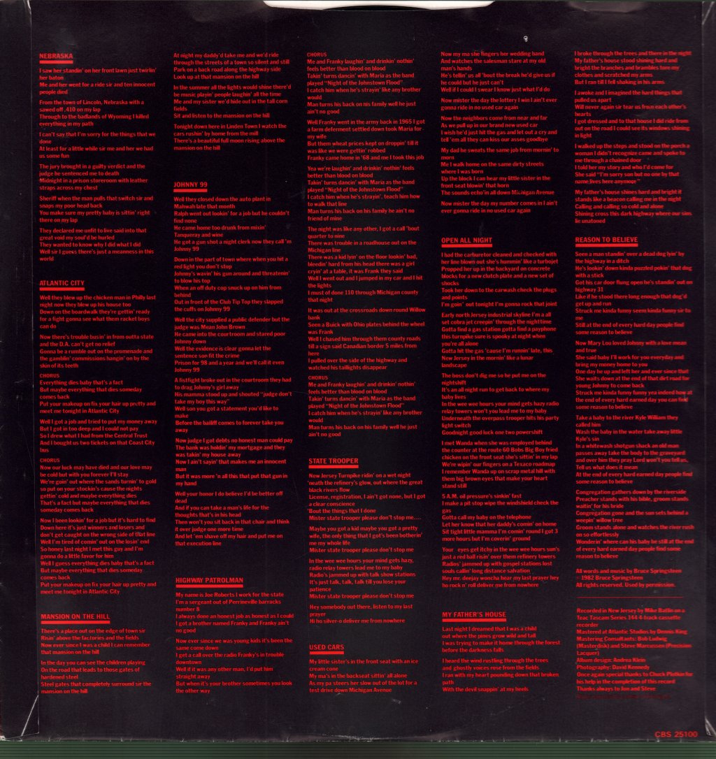 Bruce Springsteen - Nebraska - Lp